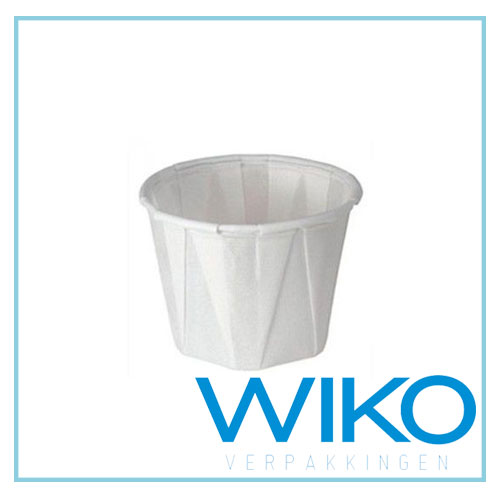 Papieren soufflecups -59ml- WIT