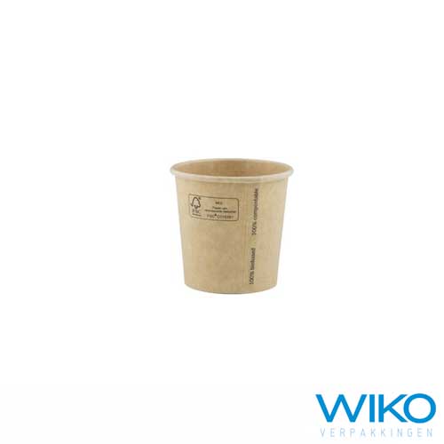 Koffiebeker kraft/PLA 4 Oz. 