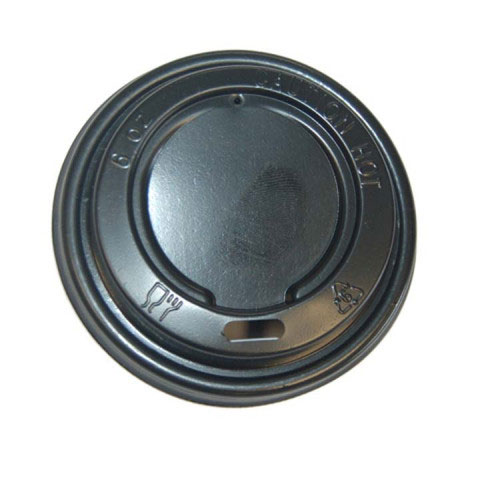 Plastic travel lid 4 Oz ZWART