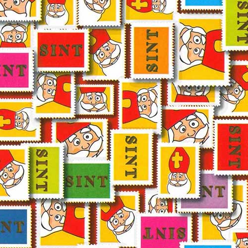 Cadeaupapier 30cm Sint  Silver 001