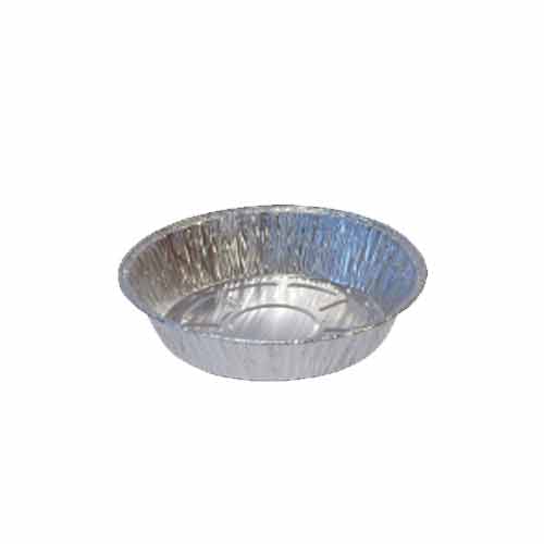 Aluminium schaal Ø 9,5 cm met kraalrand 
