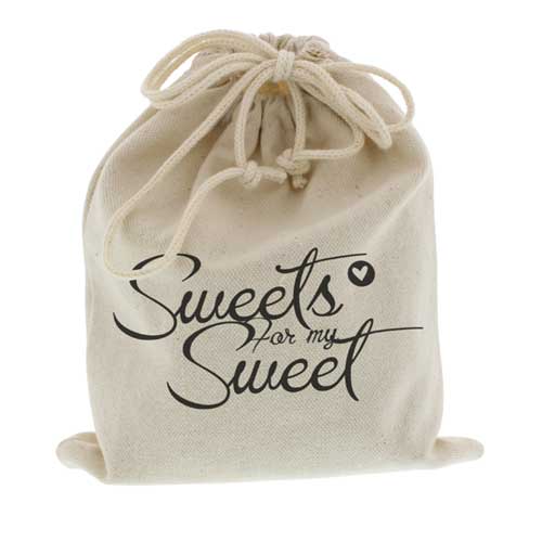 Jute Snoepzak 20 x 15cm, bruin 