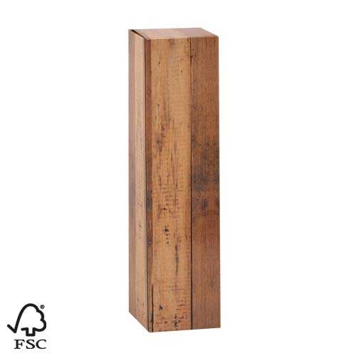 Kokerdoos 1-fles - dessin Houtnerf