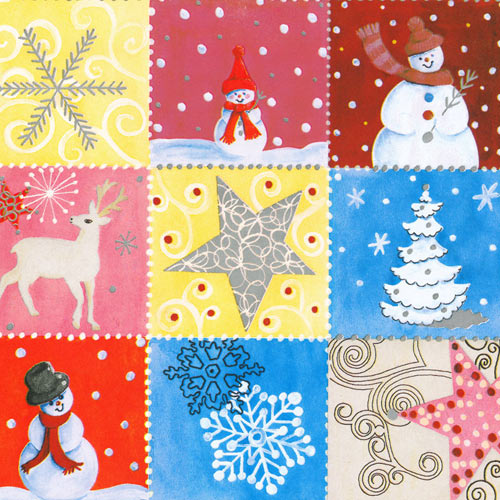 Cadeaupapier 50cm Kerst Silver 90134