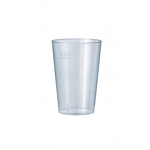 Plastic limonadeglas hoog 